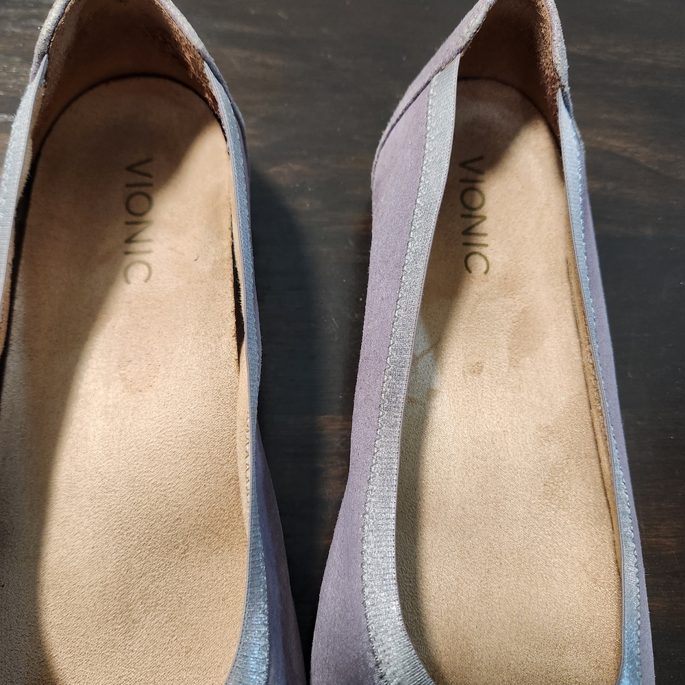 Vionic Caroll Ballet Flats Purple Metallic Shimmer Women’s Size 9 - Picture 7 of 9